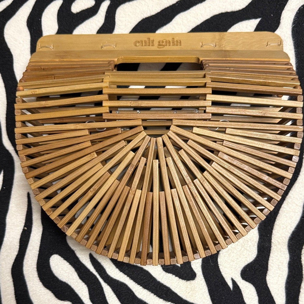 Cult Gaia Natural Bamboo Handbag